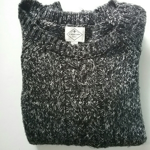 St. John's Bay Sweaters - St. John's Bay Charcoal Knit Sweater